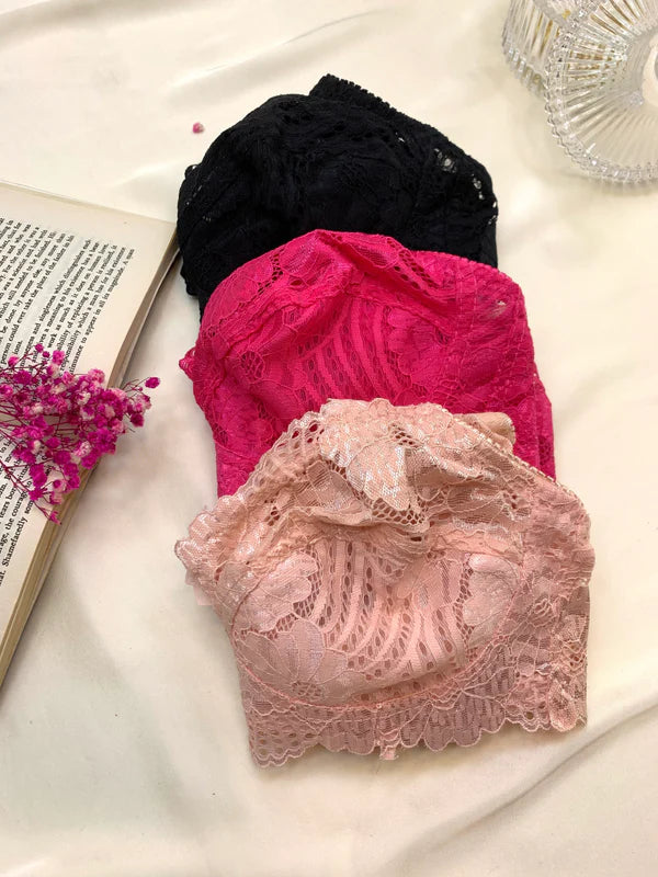 Beautiful Dailywear Net Bra Pack of 3
